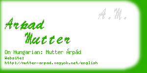 arpad mutter business card